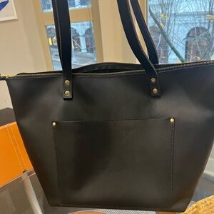 Portland leather goods tote bag
